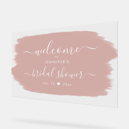 Script Vrijgezellenfeest Welkom Paint Dusty Roos R Acryl Bord (Hoek)