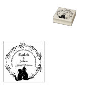 Script Vrolijk Kerst Kat Retouradres Rubberstempel (Gestempeld)