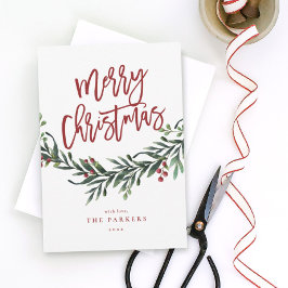 Script vrolijk kerst tak niet foto vakantie kaart