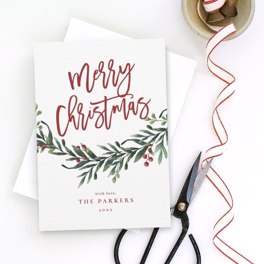 Script vrolijk kerst tak niet foto vakantie kaart