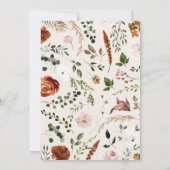 Script Vrolijk Kerstfeest rustiek Stag Bloemen Feestdagenkaart (Achterkant)