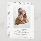 Script Vrolijk Kerstfeest van onze nieuwe thuisfot Feestdagenkaart (Voorkant / Achterkant)