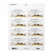 Script Watercolor Boerderij Kwartel Eierdoos Label (Full Sheet)