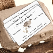 Script watercolor quail egg labels