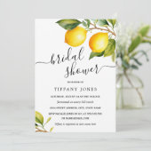 Script Waterverf Lemon Vrijgezellenfeest Kaart (Staand voorkant)