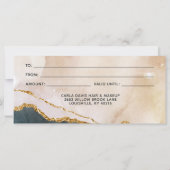 Script Waterverf Roze Zwart Cadeaubon (Achterkant)