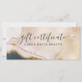 Script Waterverf Roze Zwart Cadeaubon (Voorkant)