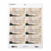 Script Waterverf Roze Zwart Goud Marmer Verzending Etiket (Full Sheet)