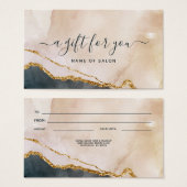 Script Waterverf Roze zwarte gouden goudkleurige c Visitekaartje (Voorkant /achterkant)