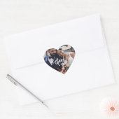 Script Weddenschap Foto: Bedankt voor je plezier Hart Sticker (Envelop)