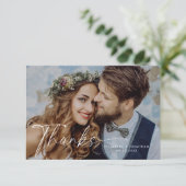 Script Weddenschap Hartelijk dank Bedankkaart (Staand voorkant)