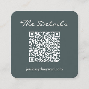 Script Weddenschap RSVP Details QR Code donkerder  Informatiekaartje