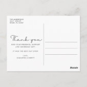 Script Wedding 3 Foto Bedankt Briefkaart (Achterkant)