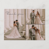 Script Wedding 3 Foto Bedankt Briefkaart (Voorkant)
