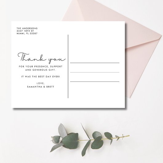 Script Wedding 3 Foto Bedankt Briefkaart