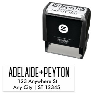 Script Wedding Address Zelfinktende Stempel