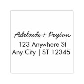 Script Wedding Address Zelfinktende Stempel (Design)