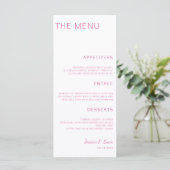 Script Wedding Dinner Minimalist Wedding Reception Menu (Staand voorkant)