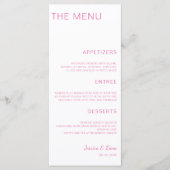Script Wedding Dinner Minimalist Wedding Reception Menu (Voorkant)