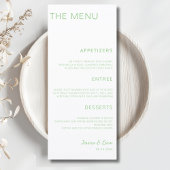 Script Wedding Dinner Minimalist Wedding Reception Menu