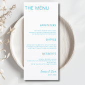 Script Wedding Dinner Minimalist Wedding Reception Menu