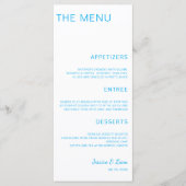 Script Wedding Dinner Minimalist Wedding Reception Menu (Voorkant)