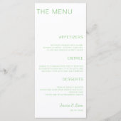 Script Wedding Dinner Minimalist Wedding Reception Menu (Voorkant)
