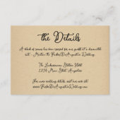 Script Wedding Information Details Enclosure Kaart (Voorkant)