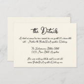 Script Wedding Information Details Enclosure Kaart (Voorkant / Achterkant)