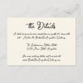 Script Wedding Information Details Enclosure Kaart (Voorkant)