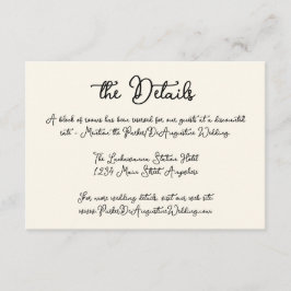 Script Wedding Information Details Enclosure Kaart