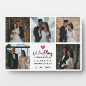 Script Wedding Memories Heart Couple Photo Collage Fotoplaat (voorkant)