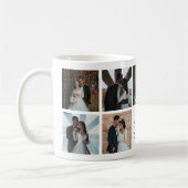 Script Wedding Memories Heart Couple Photo Collage Koffiemok (Links)