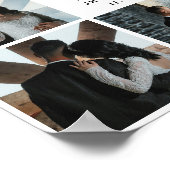 Script Wedding Memories Heart Couple Photo Collage Poster (Hoek)
