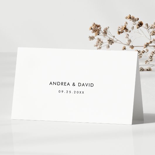 Script Wedding Place Card met gastennaam Kaart