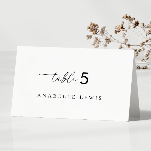 Script Wedding Place Card met gastennaam Kaart