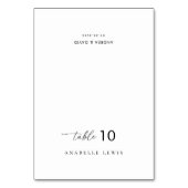 Script Wedding Place Card met gastennaam Kaart (Voorkant)