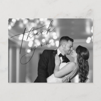 Script Wedding Thank You Post Card Briefkaart