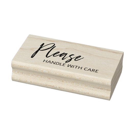 Script Wees voorzichtig Rubberstempel (Stempel)