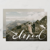 Script Wegekgepakte Huwelijksaankondigingskaart Kaart (Voorkant / Achterkant)