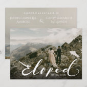 Script Weggelopen Huwelijk Trouwkaart Aankondiging (Voorkant / Achterkant)