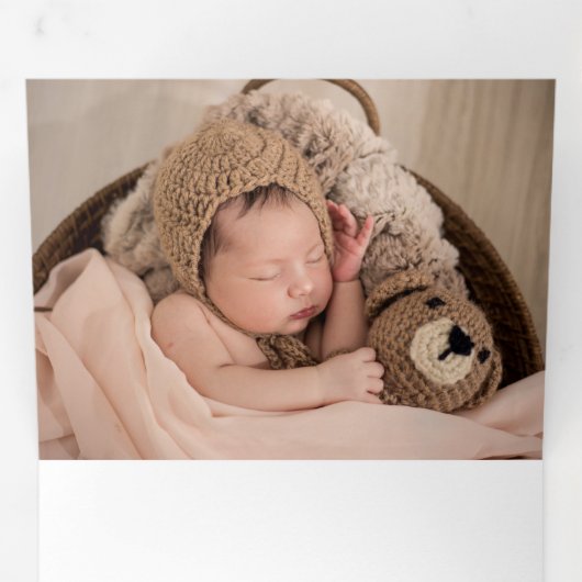 Script Welkom Baby Foto Drieluik Aankondiging (Binnenzijde eerst)