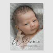 Script Welkom Baby Foto Geboorte Aankondiging (Voorkant)