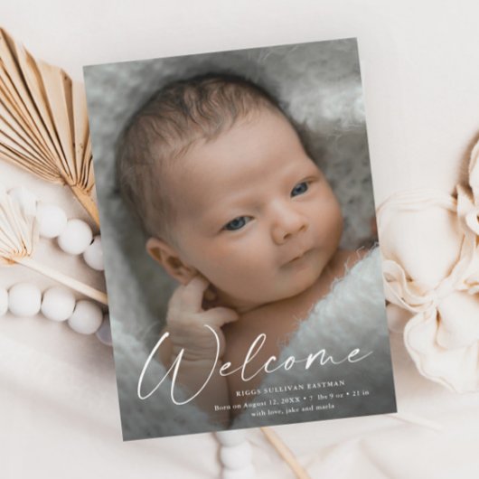 Script Welkom Baby Foto Geboorte Aankondiging