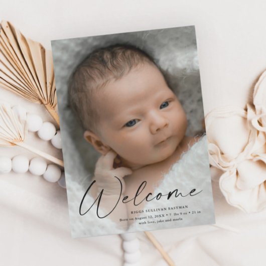 Script Welkom Baby Foto Geboorte Aankondiging