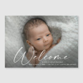 Script Welkom Baby Foto Geboorte Aankondiging (Voorkant)