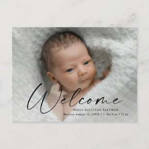 Script Welkom Baby Foto Geboorte Dank Je Briefkaart