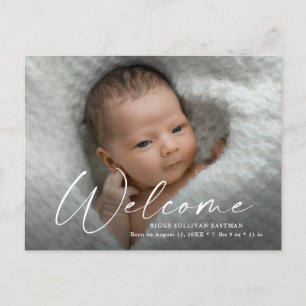 Script Welkom Baby Foto Geboorte Dank Je Briefkaart