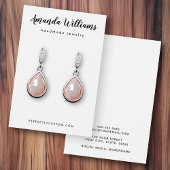  script white earing display cards visitekaartje
