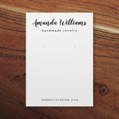  script white earing display cards visitekaartje
